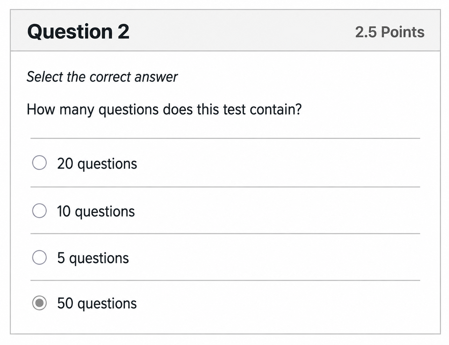 Exam question 2