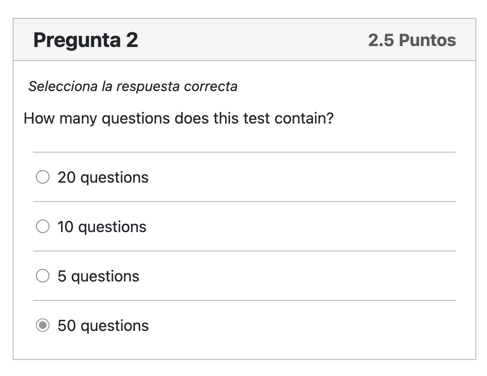 Pregunta 2 del examen